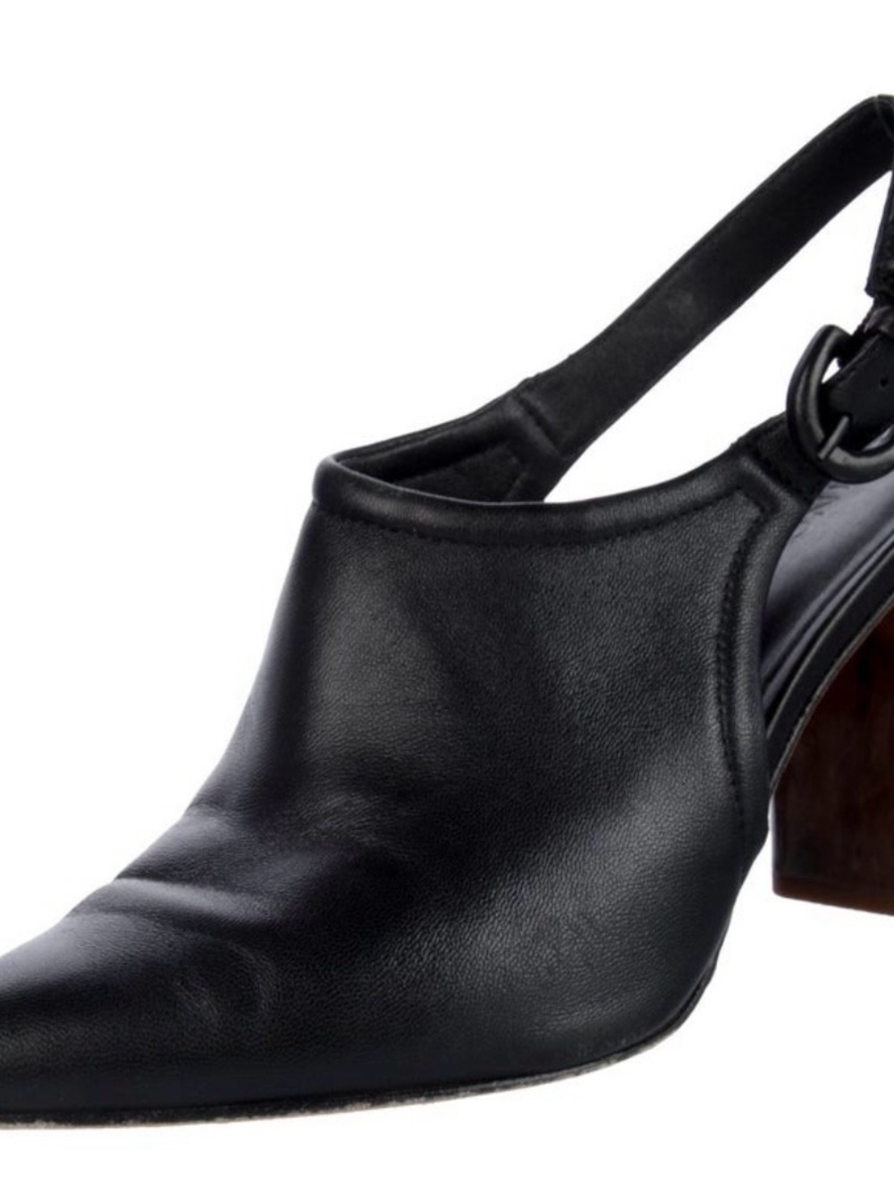 Women's Black Pointed Slingback Heels